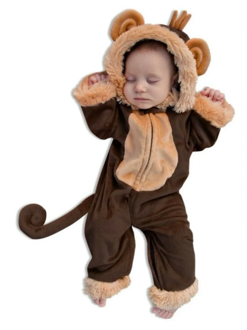 Brown Plush Monkey Kids Costume - Unbranded